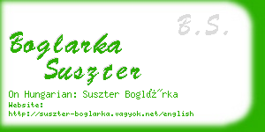 boglarka suszter business card